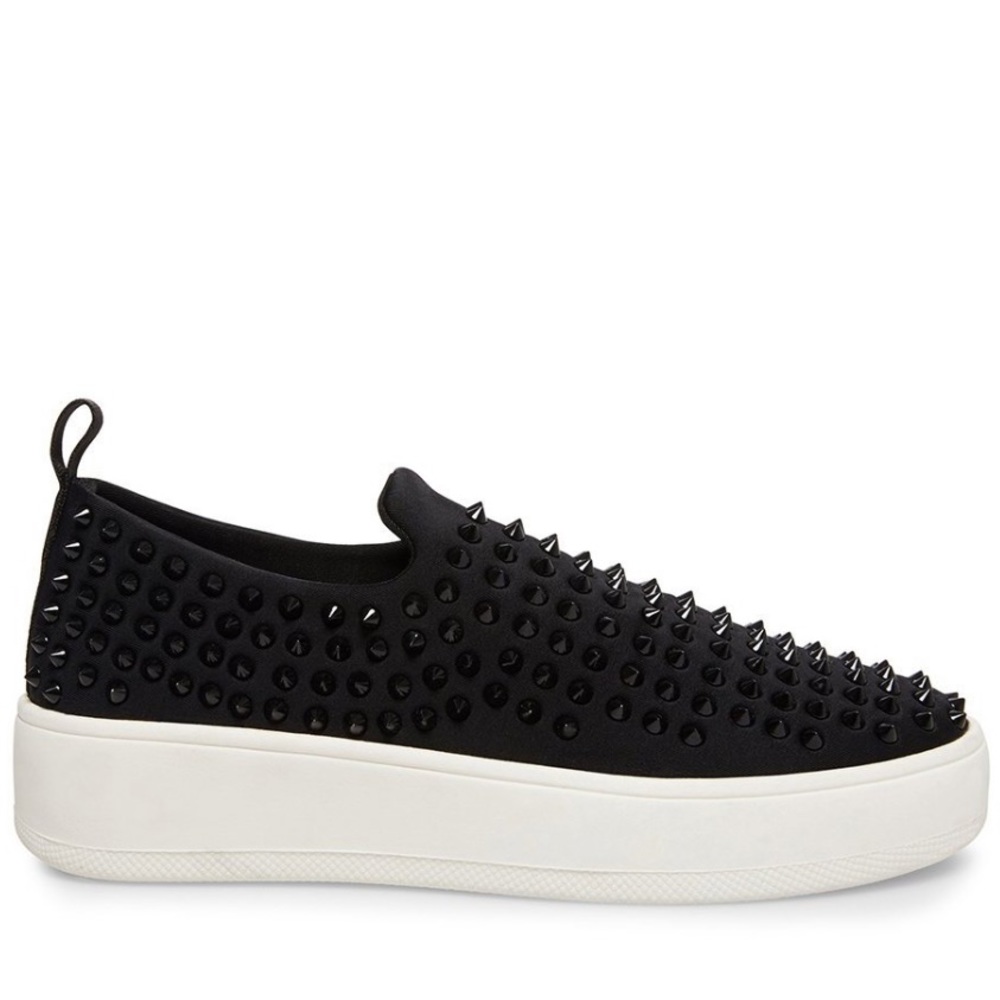 Black Slip On Black Studs Sneakers - Picture 5 of 7